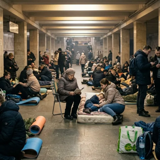Kiev: i residenti si rifugiano nei bunker durante i nuovi attacchi russi
