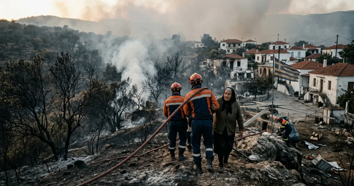 Crisi in Grecia: tra fiamme e tragedie aeree l'Attica e il Peloponneso in emergenza