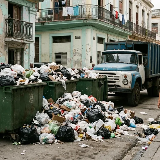 La crisi del carburante a Cuba: L'Avana sommersa dai rifiuti
