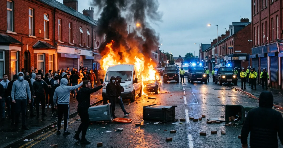 Belfast: veicoli in fiamme e strade bloccate dopo una brutale aggressione