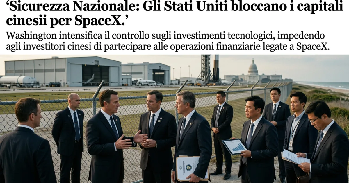 Sicurezza Nazionale: Gli Stati Uniti bloccano i capitali cinesi per SpaceX