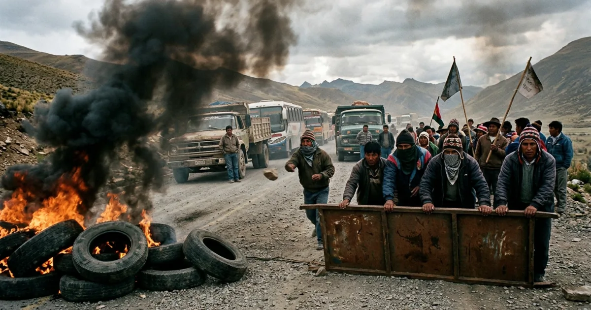 Bolivia sull'orlo del caos: stato di emergenza per i blocchi stradali