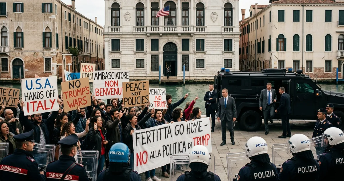 Diplomazia statunitense in Italia: le tensioni sociali durante la visita dell'ambasciatore Fertitta