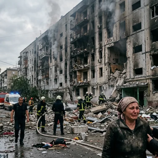 Nuova ondata di missili russi su Kyiv: devastazione nei quartieri residenziali
